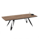 Tavolo allungabile Merkur con top rovere hazar frassinato e gambe colore nero
