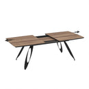 Tavolo allungabile Merkur con top rovere hazar frassinato e gambe colore nero