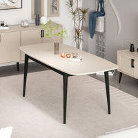 Tavolo allungabile Prime con top colore cashmere e gambe in metallo nero