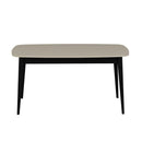 Tavolo allungabile Prime con top colore cashmere e gambe in metallo nero