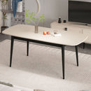 Tavolo allungabile Prime con top colore cashmere e gambe in metallo nero