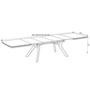 Tavolo allungabile Robat piano effetto marmo bianco opaco 160x100x76 H cm.