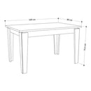 Tavolo allungabile Tolmen retro grey 140x80 allungabile a 190 cm