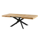Tavolo Belinda allungabile piano colore rovere e struttura colore nero