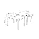 Tavolo allungabile 120x80 struttura bianca e piano larice grigio Monster