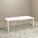 Tavolo rettangolare allungabile Golia 130x80 struttura tortora e piano bianco larice