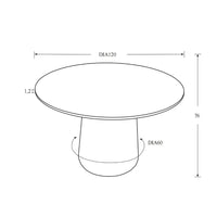 Tavolo rotondo Lauren in ceramica effetto marmo colore bianco lucido e base metallo nera