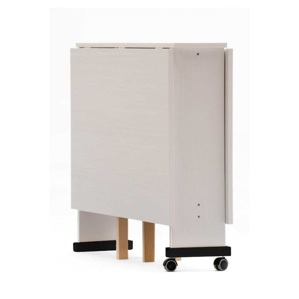 Tavolo salvaspazio Trio pieghevole 140x90x78 cm colore bianco frassinato