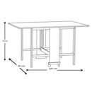 Tavolo salvaspazio Trio pieghevole 140x90x78 cm colore bianco frassinato