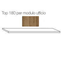 Top 180x45 per modulo ufficio Ibisco noce naturale