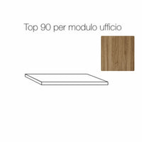 Top 90x45 per modulo ufficio Ibisco colore noce naturale