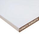 Top bordato per cucina bianco 150 cm.