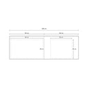 Top bordato per cucina forato verso destro in travertino 180x60x3.8 cm