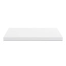 Top non forato 180x60x4 con bordo poliuretano in bianco