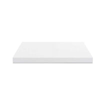 Top non forato 90x60x4 con bordo poliuretano in bianco
