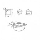 Vasca sottotop Smeg VST38T 38x38 cm sintetico titanio