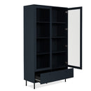 Vetrina Caracas 52A con 2 ante a vetrina e 2 cassetti colore navy blue
