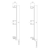 Zoccolo in alluminio finitura lucida H 15 cm 4 m
